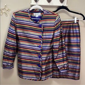 Christian Dior Vintage 2pc Suit silk blend Sz 6